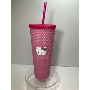 Sanrio‎ Hello Kitty 24 Oz. Studded 2023 Pink Cold Drink Tumbler